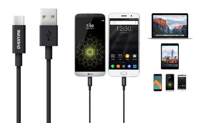 USB Type C Charging  Cable 6ft  - Rapid Charge for OnePlus 5, Galaxy S8, Nexus 5X, HTC 10, Chromebook Pixel - 2 Pack