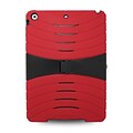 Insten Hybrid Dual Layer Stand Rubber Silicone/PC Case Cover For Apple iPad Air - Red/Black (2365074)