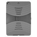 Insten Dual Layer Hybrid Stand Rubber Coated Silicone/Plastic Case Cover For Apple iPad Air 2 - Gray/Black