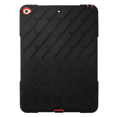 Insten Dual Layer [Shock Absorbing] Hybrid Rubber Silicone/Plastic Case Cover For Apple iPad Air 2 - Black/Red