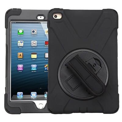Insten Rotatable Hard Stand Protective Case Cover (with Wristband) For Apple iPad Mini 4 - Black