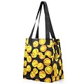 Zodaca Insulated Lunch Bag Women Tote Cooler Picnic Travel Food Box Zipper Carry Bags for Camping - Yellow Softball