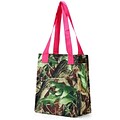 Zodaca Insulated Lunch Bag Women Tote Cooler Picnic Travel Food Box Zipper Carry Bags for Camping - Camoflague/Pink Trim