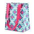 Zodaca Leak Resistant Reusable Insulated Lunch Tote Carry Storage Organizer Zip Cooler Bag - Blue Graphic