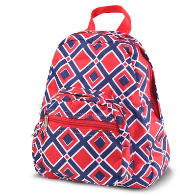 Zodaca Bright Stylish Kids Small Backpack Outdoor Shoulder School Zipper Bag Adjustable Strap - Times Squares Red