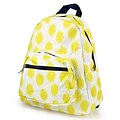 Zodaca Stylish Kids Small Backpack Outdoor Shoulder School Zipper Bag Adjustable Strap - Yellow Dots with Blue Trim