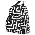 Zodaca Bright Stylish Kids Small Backpack Outdoor Shoulder School Zipper Bag Adjustable Strap - Black Greek Key