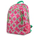 Zodaca Outdoor Camping Hiking Large Travel Sport Backpack Shoulder School Bag - Quatrefoil Pink