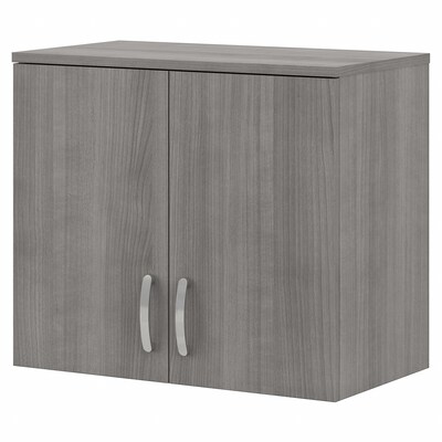 Bush Business Furniture Universal 24 Wall Cabinet with Doors and 2 Shelves, Platinum Gray (UNS428PG