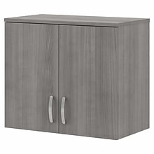 Bush Business Furniture Universal 24 Wall Cabinet with Doors and 2 Shelves, Platinum Gray (UNS428PG