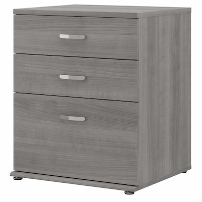 Bush Business Furniture Universal 34 Floor Storage Cabinet with Drawers, Platinum Gray (UNS328PG)