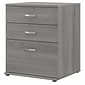 Bush Business Furniture Universal 34" Floor Storage Cabinet with Drawers, Platinum Gray (UNS328PG)