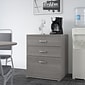 Bush Business Furniture Universal 34" Floor Storage Cabinet with Drawers, Platinum Gray (UNS328PG)