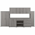 Bush Business Furniture Universal 62 8-Piece Modular Storage Set with 18 Shelves, Platinum Gray (UNS001PG)