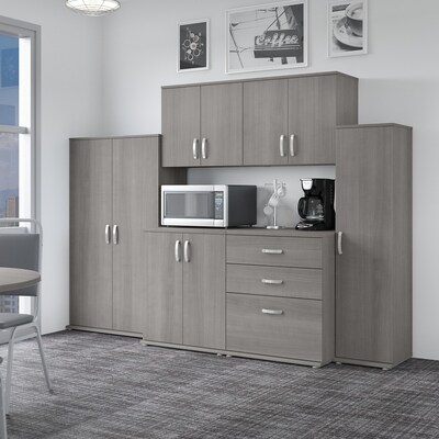 Bush Business Furniture Universal 62" 6-Piece Modular Storage Set with 14 Shelves, Platinum Gray (UNS002PG)