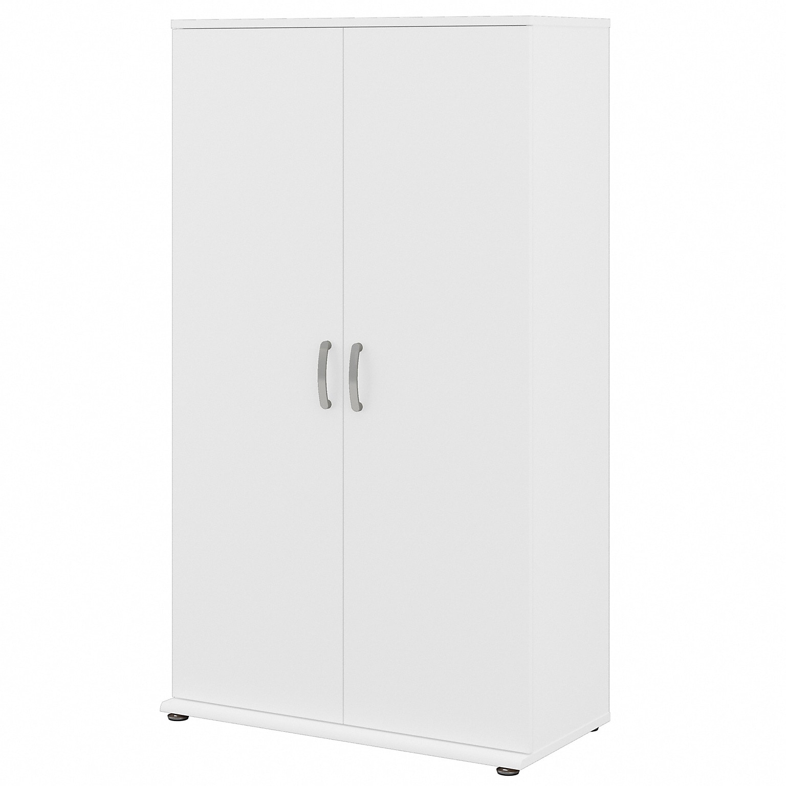Bush Business Furniture Universal 62 Tall Storage Cabinet with Doors and 5 Shelves, White (UNS136WHK)