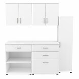 Bush Business Furniture Universal 62 5-Piece Modular Storage Set with 9 Shelves, White (UNS004WH)