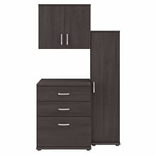 Bush Business Furniture Universal 62 3-Piece Modular Storage Set with 5 Shelves, Storm Gray (UNS005
