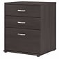 Bush Business Furniture Universal 34" Floor Storage Cabinet with 3 Drawers, Storm Gray (UNS328SG)