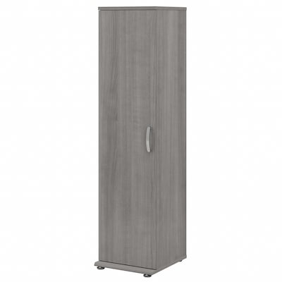 Bush Business Furniture Universal 62 Tall Narrow Storage Cabinet with Door and 3 Shelves, Platinum