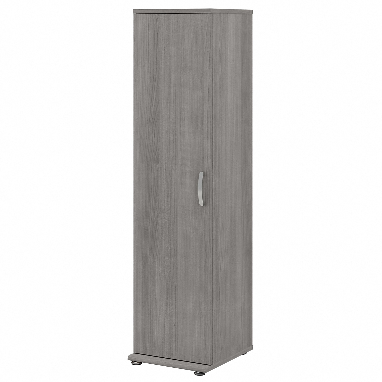 Bush Business Furniture Universal 62 Tall Narrow Storage Cabinet with Door and 3 Shelves, Platinum Gray (UNS116PG)