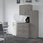 Bush Business Furniture Universal 62" 3-Piece Modular Storage Set with 5 Shelves, Platinum Gray (UNS005PG)