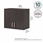 Bush Business Furniture Universal 24" Wall Cabinet with Doors and 2 Shelves, Storm Gray (UNS428SG)