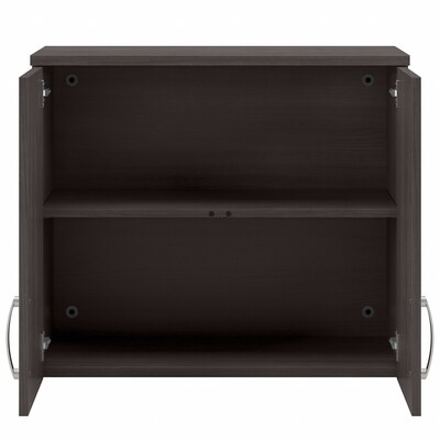 Bush Business Furniture Universal 24" Wall Cabinet with Doors and 2 Shelves, Storm Gray (UNS428SG)
