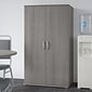 Bush Business Furniture Universal 62 Tall Storage Cabinet with Doors and 5 Shelves, Platinum Gray (