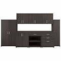 Bush Business Furniture Universal 62 8-Piece Modular Storage Set with 18 Shelves, Storm Gray (UNS001SG)