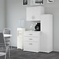 Bush Business Furniture Universal 62" 3-Piece Modular Storage Set with 5 Shelves, White (UNS005WH)