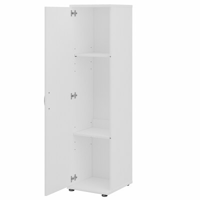Bush Business Furniture Universal 62" 3-Piece Modular Storage Set with 5 Shelves, White (UNS005WH)