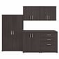 Bush Business Furniture Universal 62" 5-Piece Modular Storage Set with 11 Shelves, Storm Gray (UNS003SG)