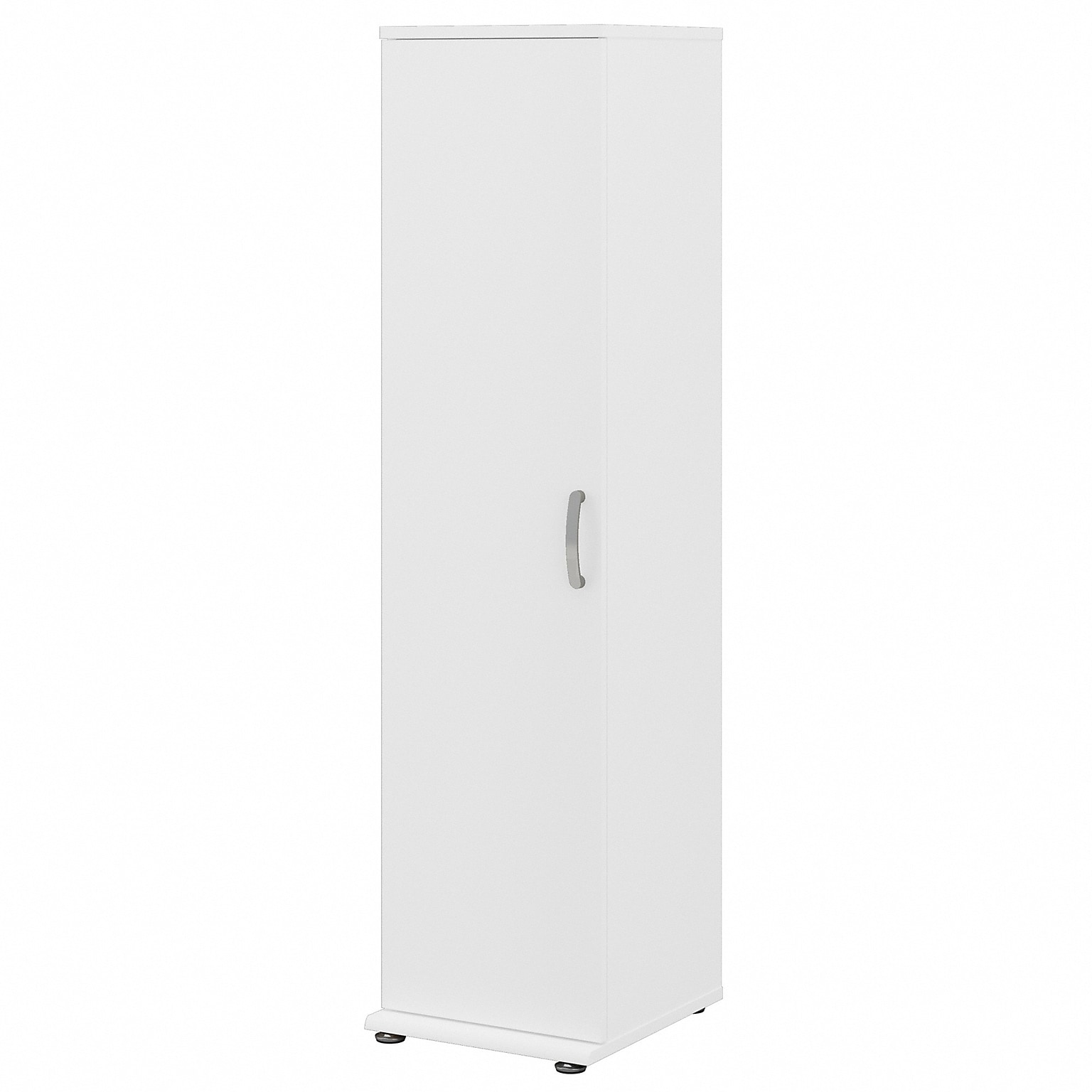 Bush Business Furniture Universal 62 Tall Narrow Storage Cabinet with Door and 3 Shelves, White (UNS116WH)