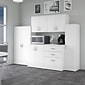 Bush Business Furniture Universal 62" 6-Piece Modular Storage Set with 14 Shelves, White (UNS002WH)