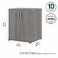 Bush Business Furniture 34" Floor Storage Cabinet with 2 Shelves, Platinum Gray (UNS128PG)