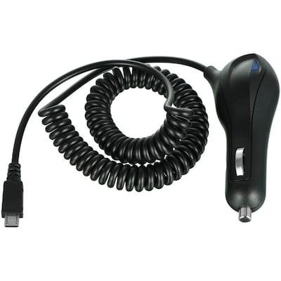 Insten Luxmo Universal Micro USB 2.1A Rapid Car DC Charger Adapter with Premium Packaging - Black