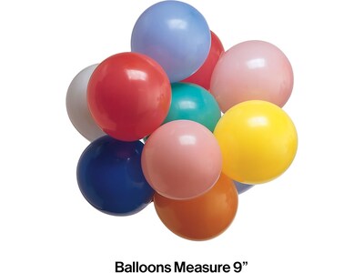 Creative Converting Party Balloons, Assorted Colors, 100/Pack (DTC080020120BLN)