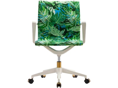 The Raynor Group Elizabeth Sutton Wynwood Fabric Swivel Task Chair, Pura Vida White Gold (K-ESWY-WHT