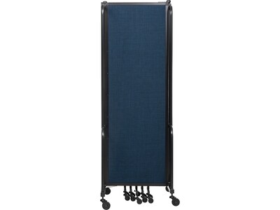 National Public Seating Robo Freestanding 7-Panel Room Divider, 72"H x 164"W, Blue PET (RDB6-7PT04)