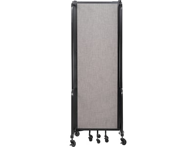 National Public Seating Robo Freestanding 5-Panel Room Divider, 72"H x 118"W, Gray PET (RDB6-5PT02)