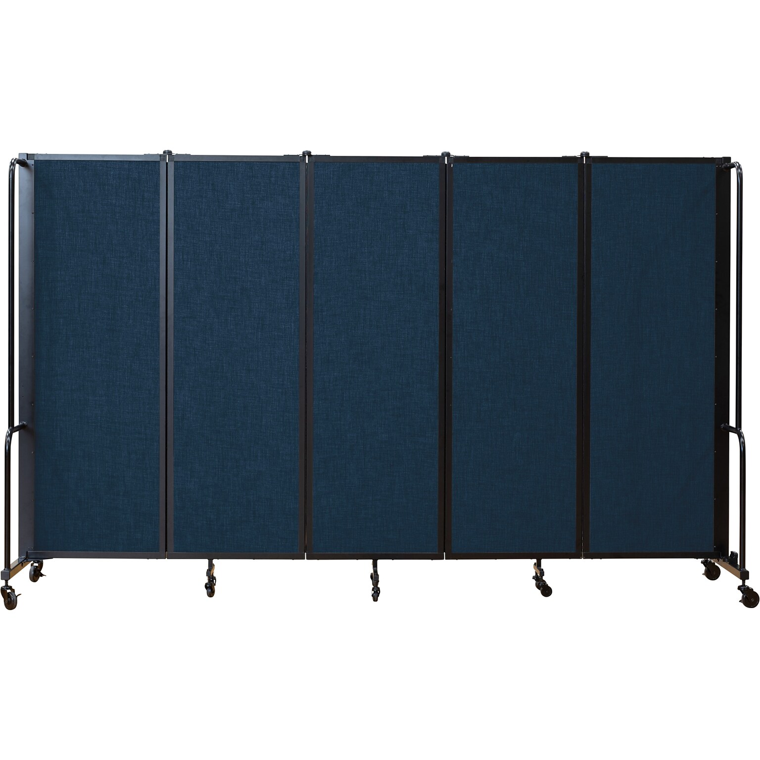 National Public Seating Robo Freestanding 5-Panel Room Divider, 72H x 118W, Blue PET (RDB6-5PT04)