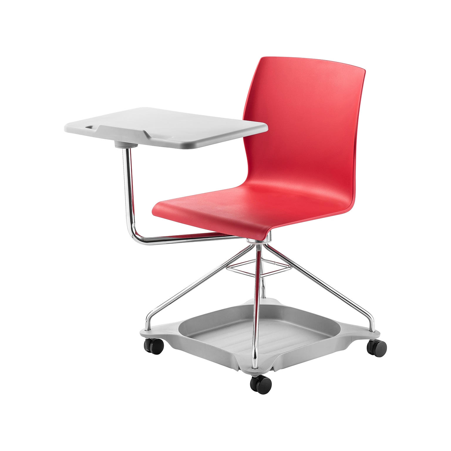 National Public Seating CoGo 25 Mobile Tablet Chair Chair, Red/Gray (COGO-40)