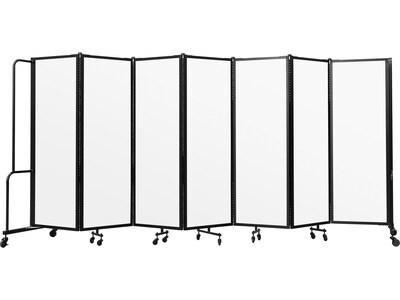 National Public Seating Robo Freestanding 7-Panel Room Divider, 72H x 164W, Clear Acrylic (RDB6-7C