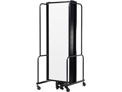 National Public Seating Robo Freestanding 7-Panel Room Divider, 72"H x 164"W, Clear Acrylic (RDB6-7CA)