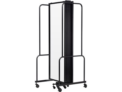 National Public Seating Robo Freestanding 7-Panel Room Divider, 72"H x 164"W, Clear Acrylic (RDB6-7CA)