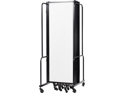 National Public Seating Robo Freestanding 9-Panel Room Divider, 72"H x 210"W, Clear Acrylic (RDB6-9CA)