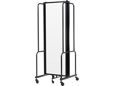 National Public Seating Robo Freestanding 3-Panel Room Divider, 72"H x 72"W, Clear Acrylic (RDB6-3CA)