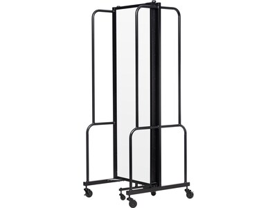 National Public Seating Robo Freestanding 3-Panel Room Divider, 72"H x 72"W, Clear Acrylic (RDB6-3CA)