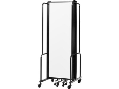 National Public Seating Robo Freestanding 5-Panel Room Divider, 72"H x 118"W, Clear Acrylic (RDB6-5CA)